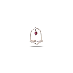 Amoda Ruby Silver 925 Nail Ring
