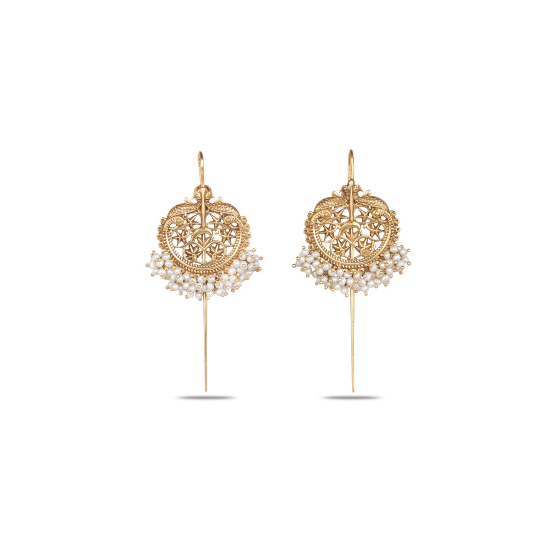 Kenay 18K Gold Plated Silver 925 Pearl Earcuffs