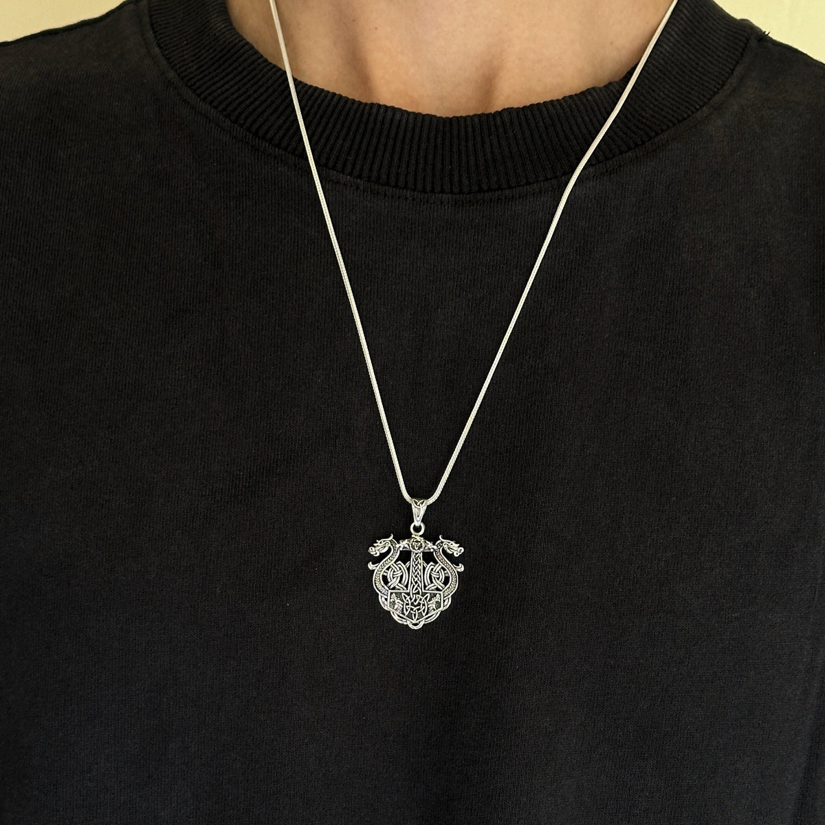 Viking Dragon  Silver 925 Men's Pendant