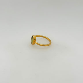 Juniper Peridot Gold Plated Silver 925 Ring
