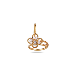 Agira 18K Gold Plated Silver 925 Pearl Nail Ring Set