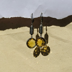Jaxon Citrine 925 Silver Earrings