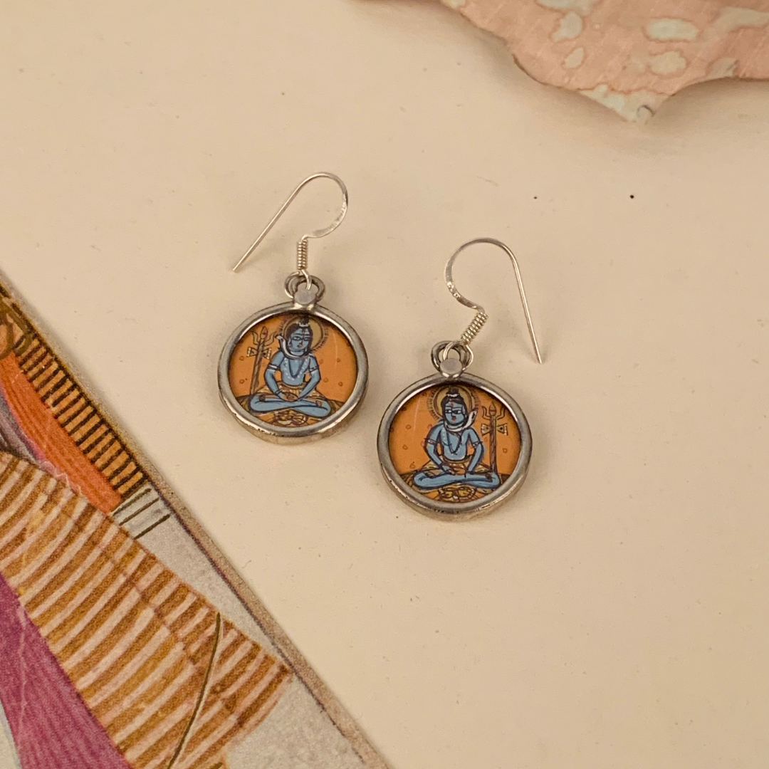 Nirbheek Handpainted Miniature Art Earrings