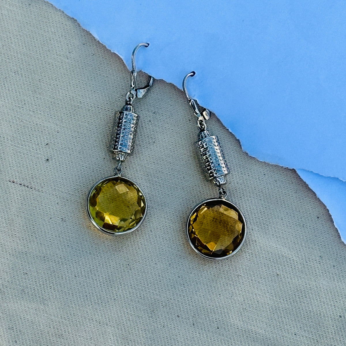 Jaxon Citrine 925 Silver Earrings