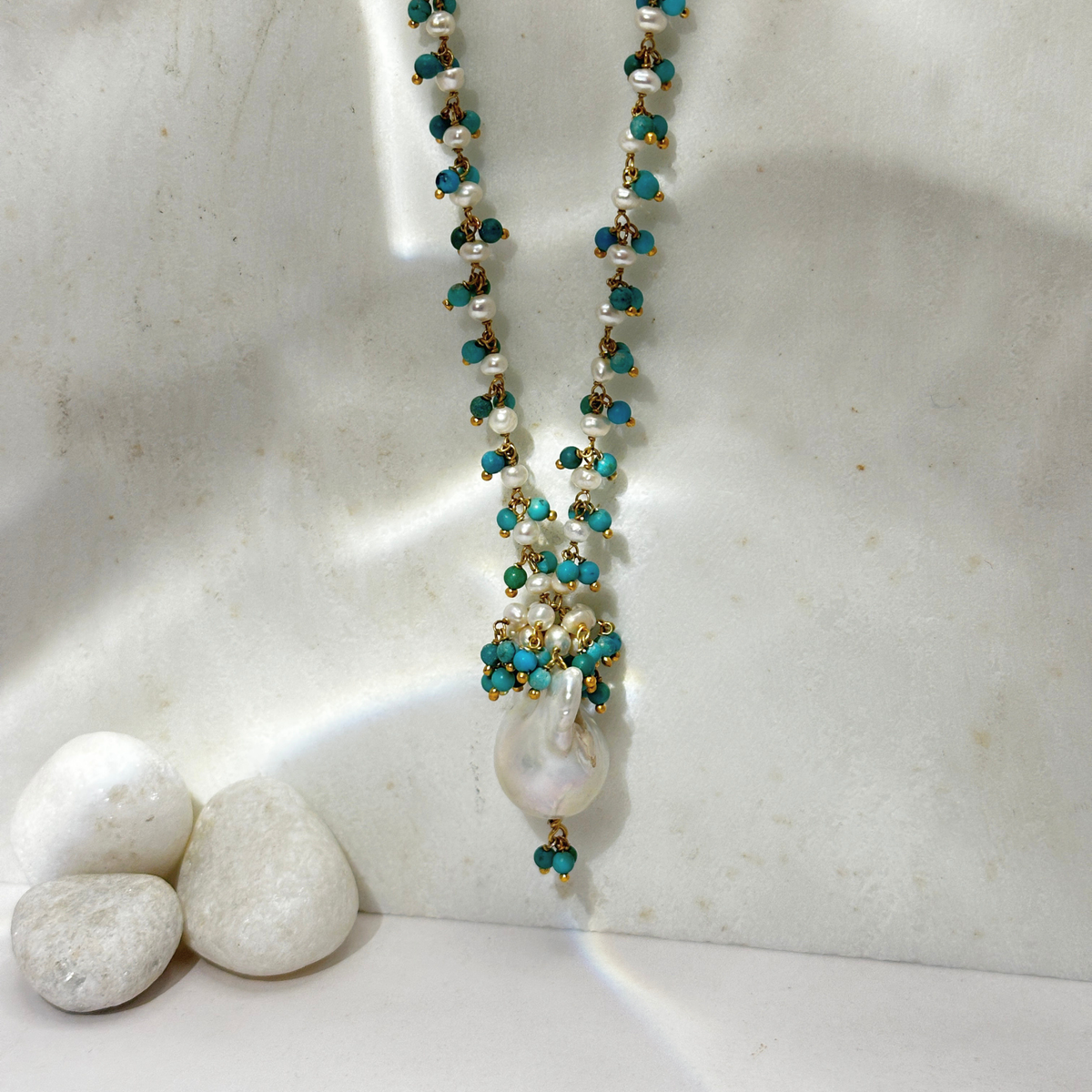 Hirae Pearl 18 K Gold Plated Silver 925 Necklace
