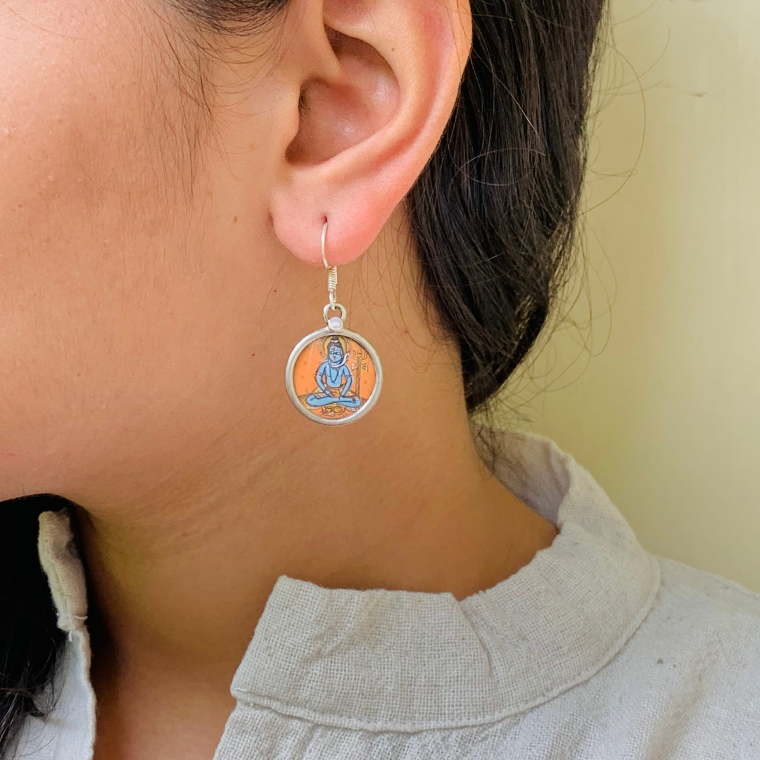 Nirbheek Handpainted Miniature Art Earrings