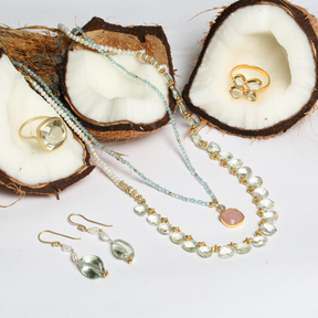 Cyril Aquamarine 18K Gold Plated Silver 925 Necklace