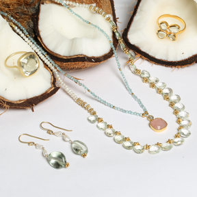 Shriyle Colorstone Gold Plated Silver 925 Necklace
