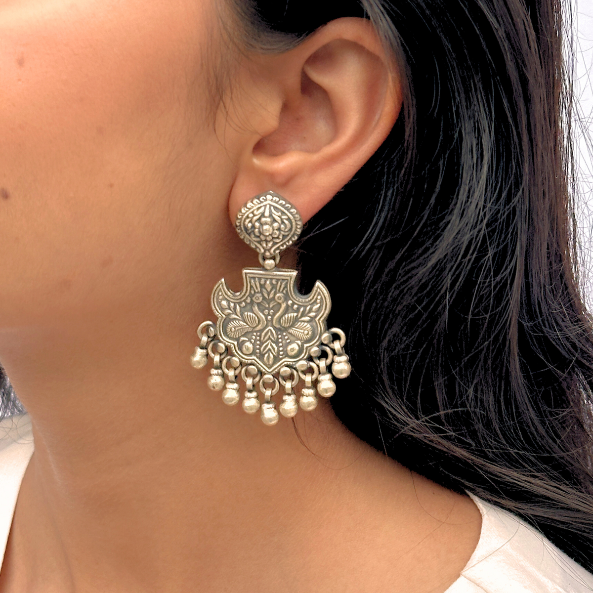 Vyanika Traditional Silver 925 Earrings