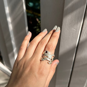 Grimace Unique Silver 925 Tourmaline Ring