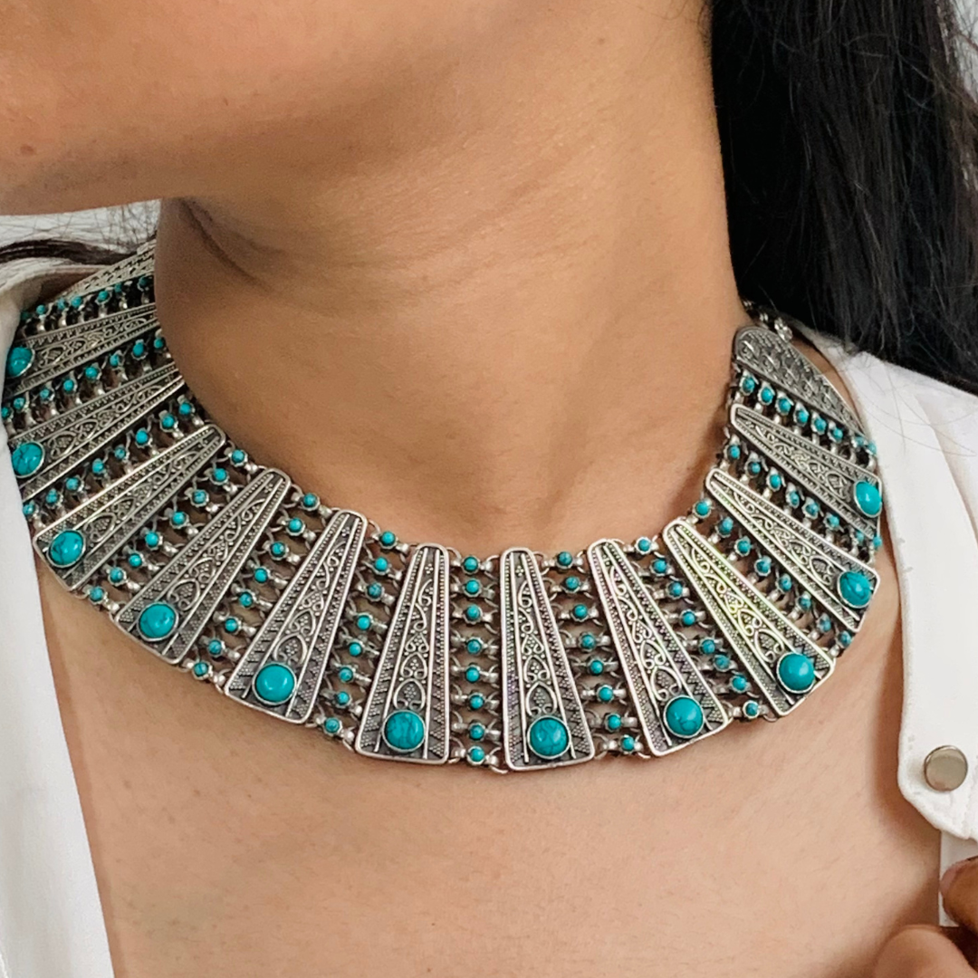 Thalassa turquoise sterling silver necklace