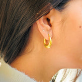 Clio Gold Plated Silver 925 Hoop Earrings