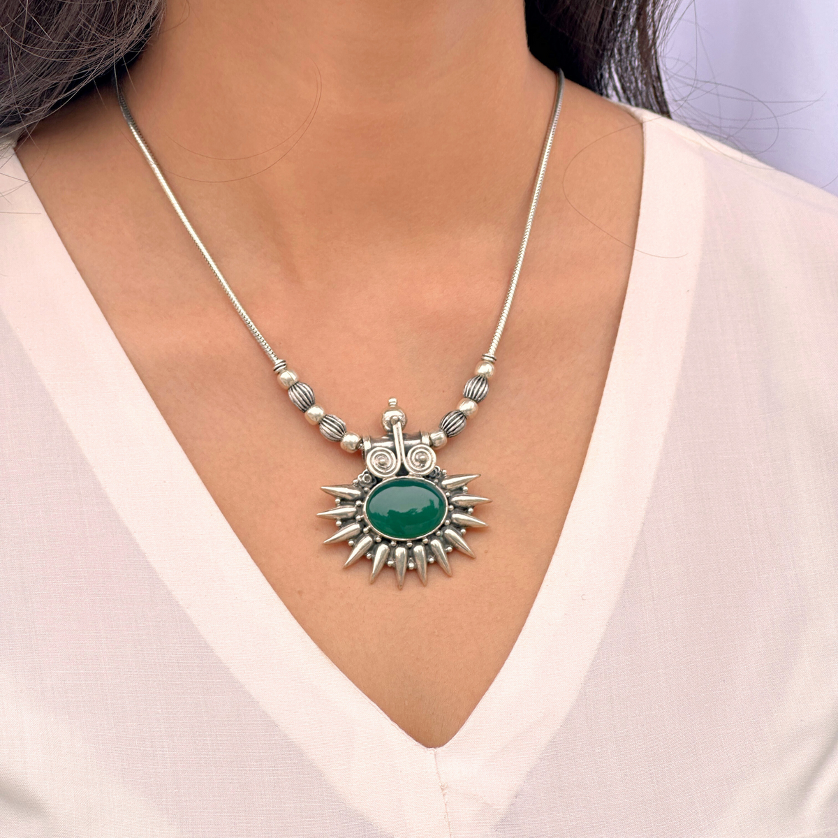 Soorya Traditional Silver 925 Necklace