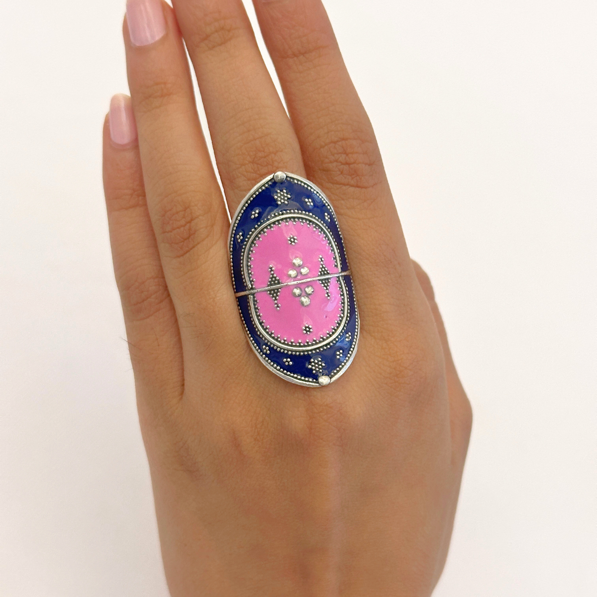 Twisha Enamel Silver 925 Ring
