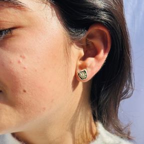 Ena Gun Metal Silver 925 Earrings