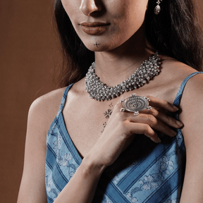 Anvi Silver 925 Choker Necklace