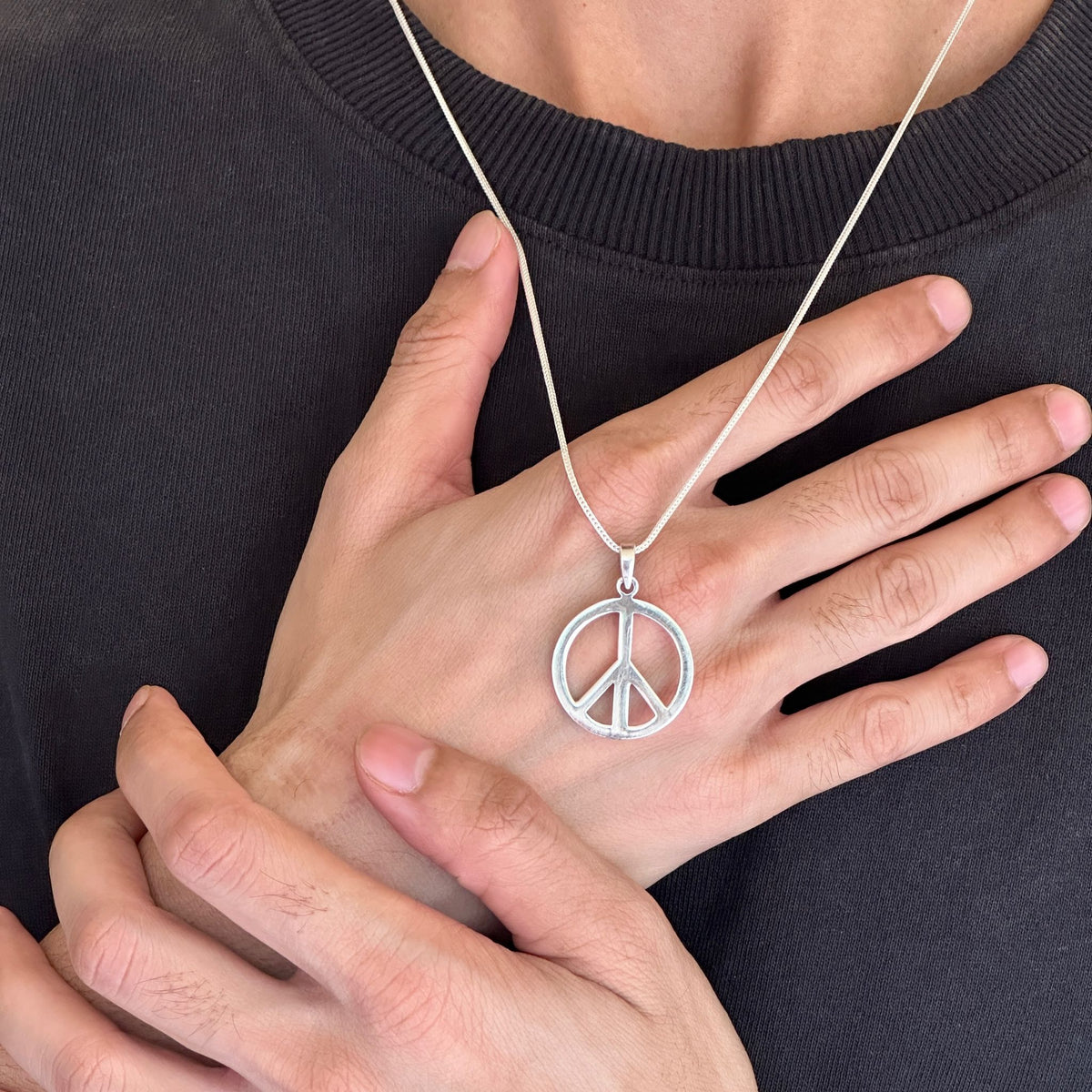 Peace Silver 925 Men's Pendant