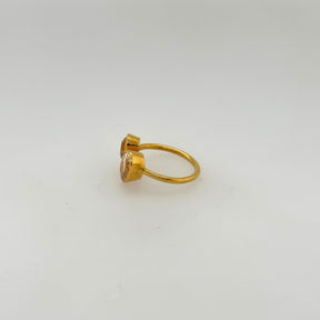 Sable Citrine Gold Plated Silver 925 Ring