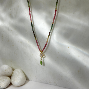 Leu Tourmaline 18k Gold Plated Silver 925 Necklace