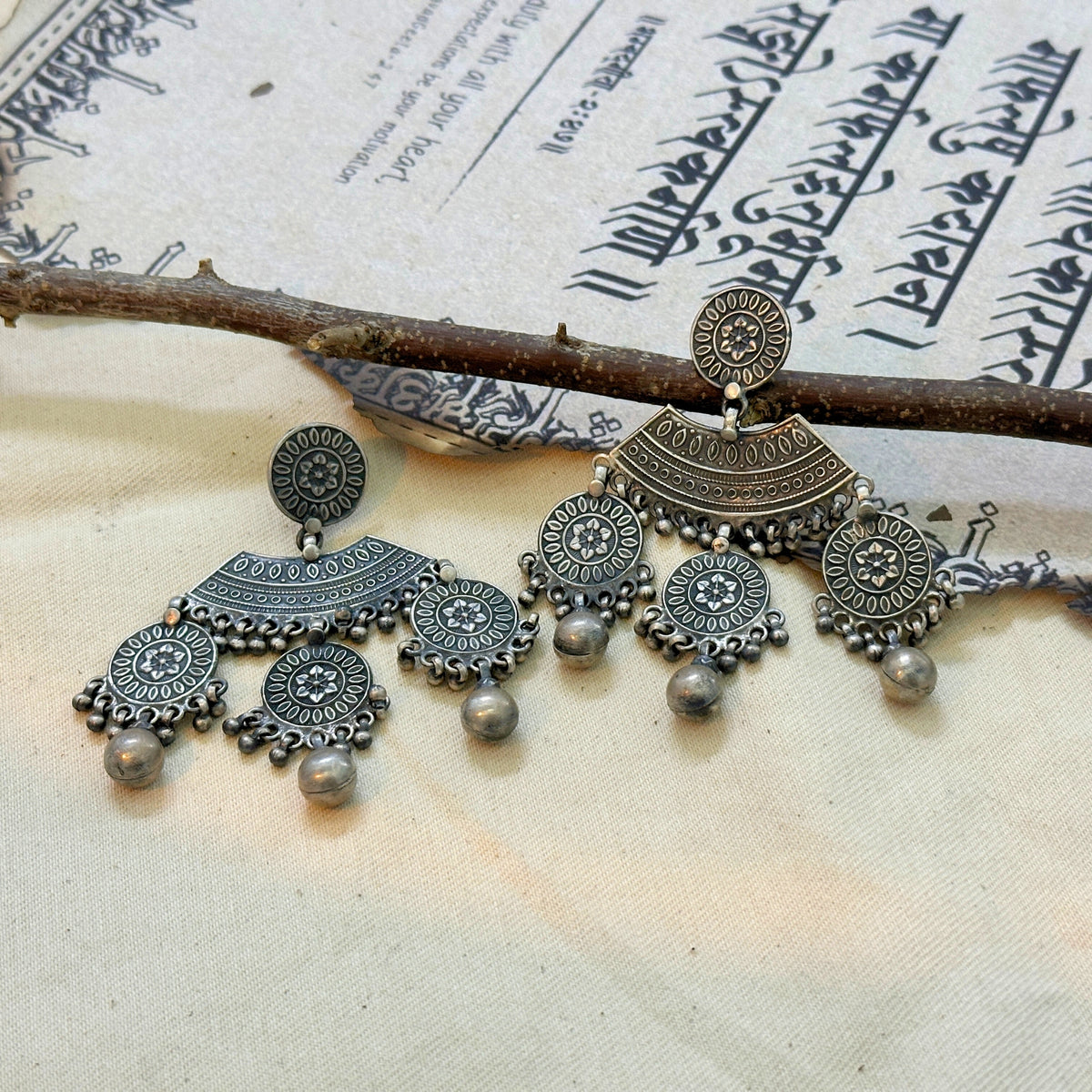 Saanvi Traditional Silver 925 Earrings