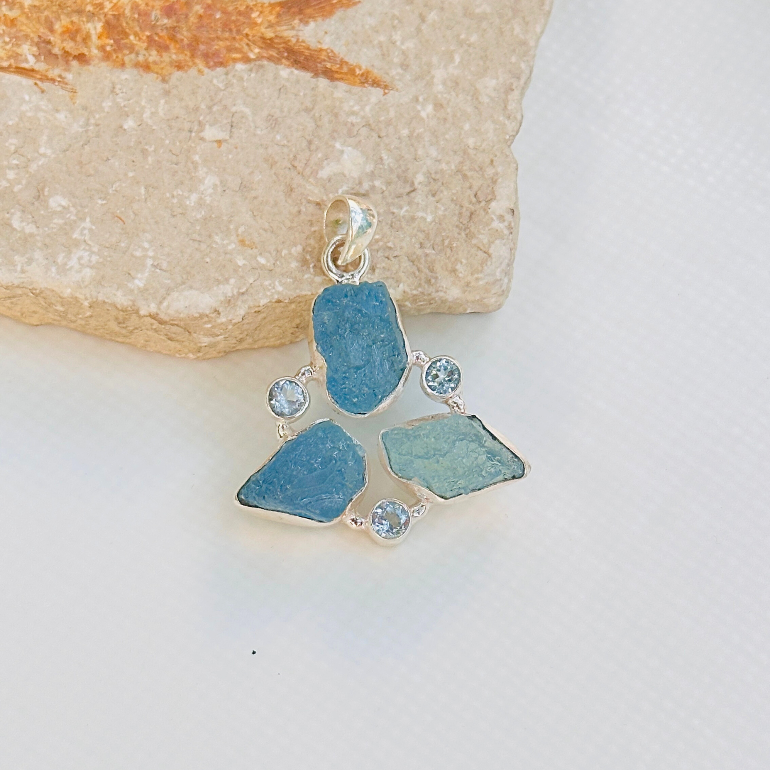 Zel Multi Stone Silver 925 Pendant