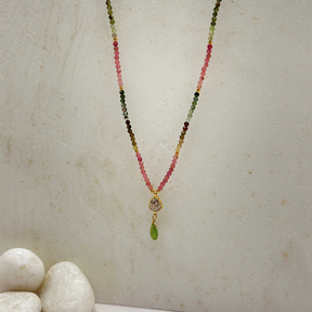 Leu Tourmaline 18k Gold Plated Silver 925 Necklace