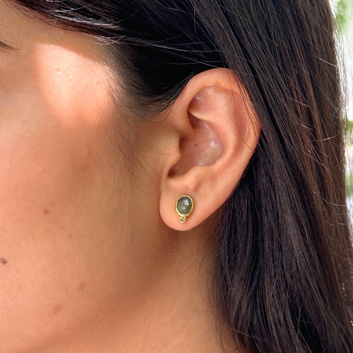 Noe Tourmaline 18k  Gold Plated Silver 925 Earrings