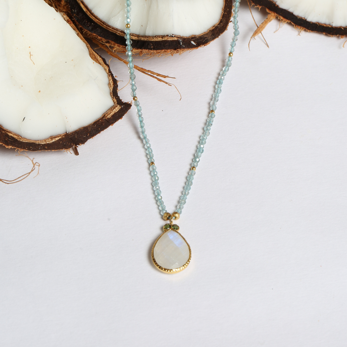 Kyra Colorstone 18K Gold Plated Silver 925 Necklace