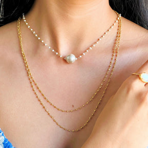 Glen Pearl 18K Gold Plated Silver 925 Necklace