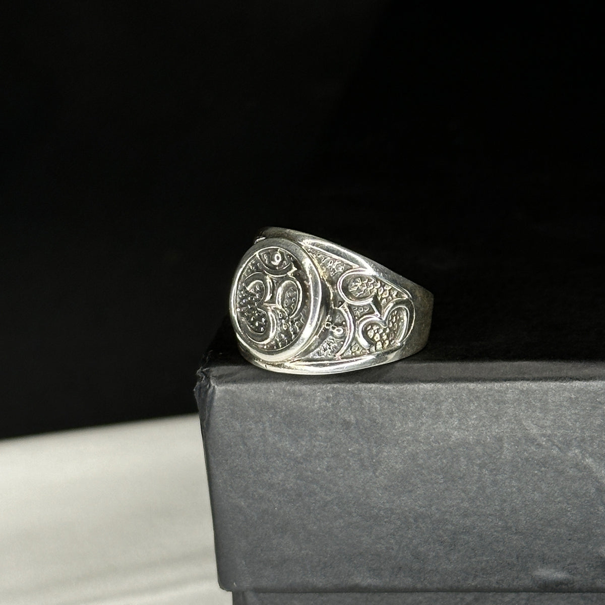 Om Silver 925 Men's Ring