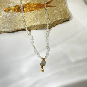 Kirae Crystal Quartz Gold Plated Silver 925 Necklace