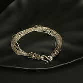 Dragon-Heads Men's Silver 925 Bracelet