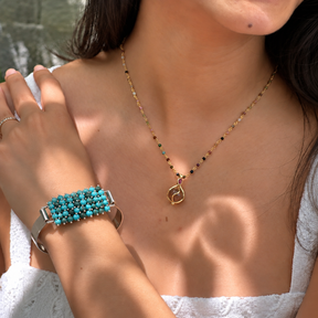 Seol Gemstone 925 Silver Cuffs Bangle