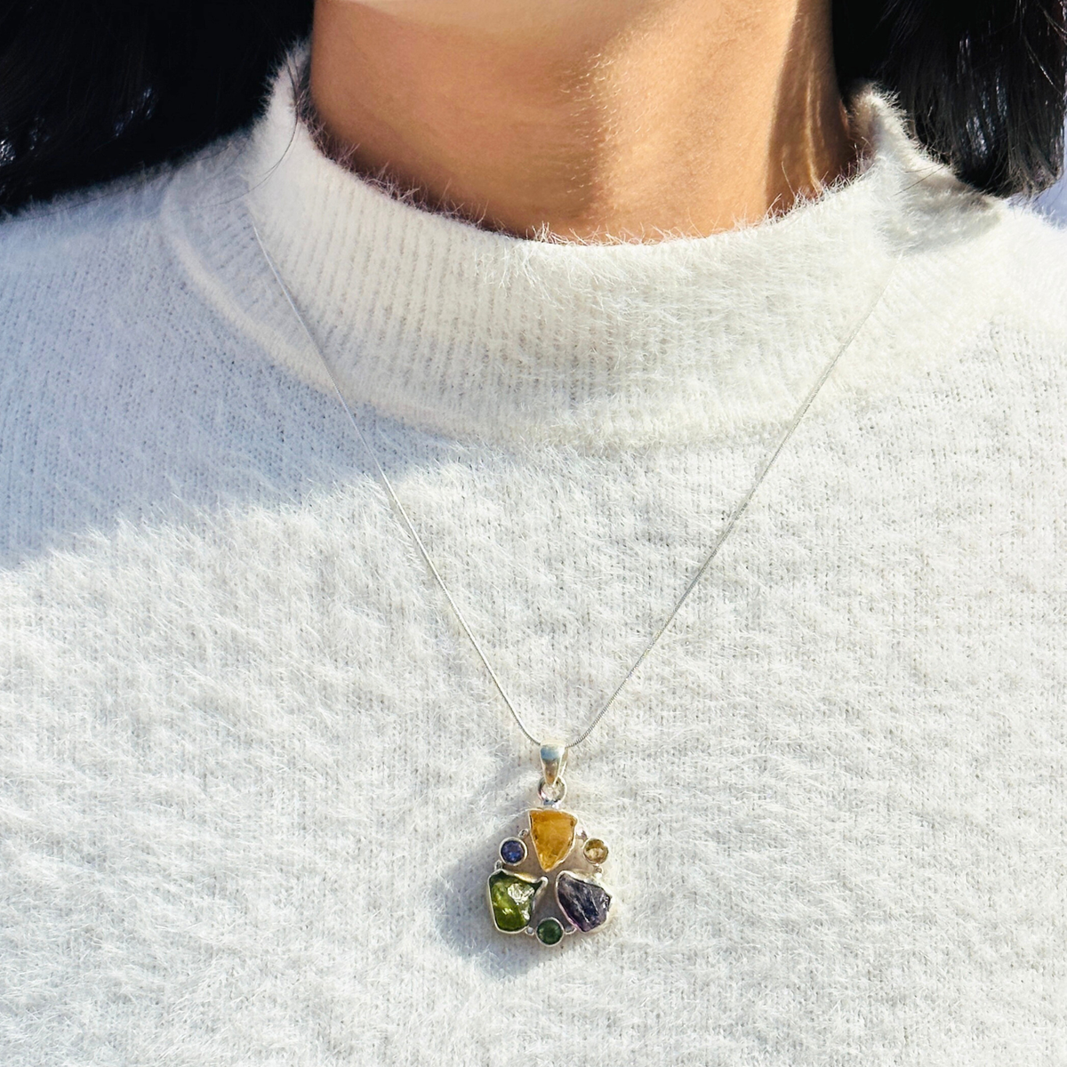 Alea Multi Stone Silver 925 Pendant