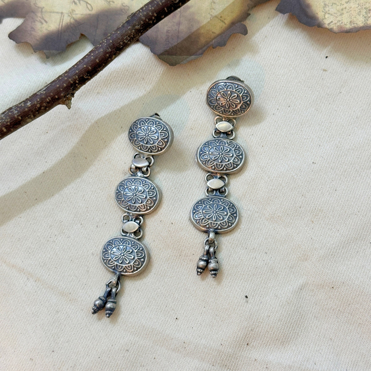 Nur Traditional Silver 925 Earrrings
