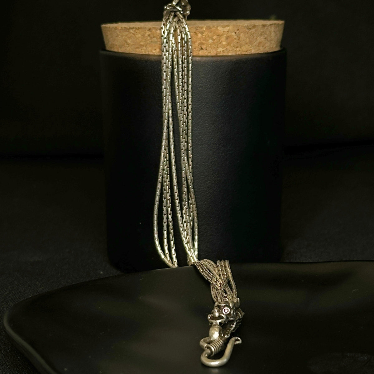 Dragon-Heads Men's Silver 925 Bracelet
