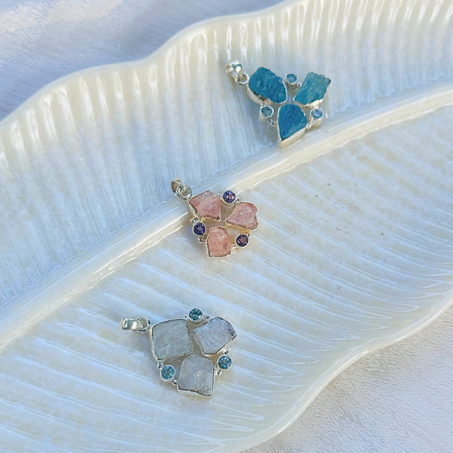 Zel Multi Stone Silver 925 Pendant