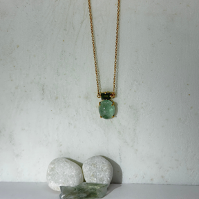 Rian Aquamarine 18k Gold Plated Silver 925 Necklace