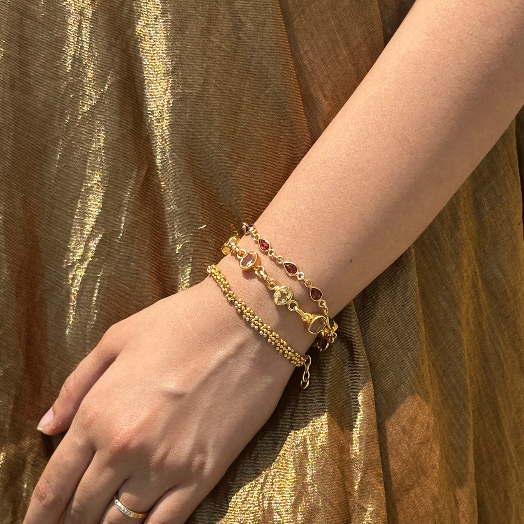Ren Citrine 18k Gold Plated Bracelet