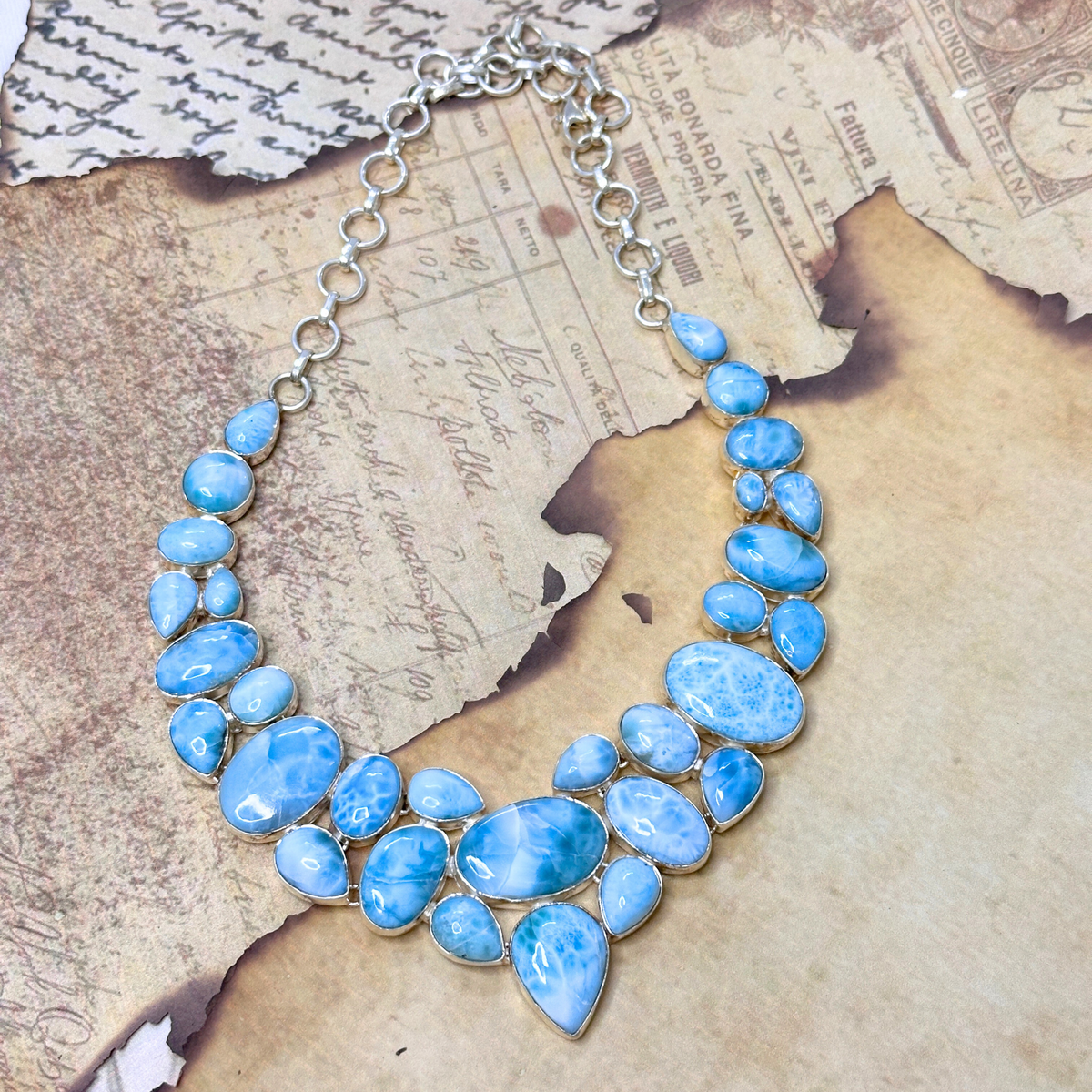 Velora Larimar Silver 925 Necklace