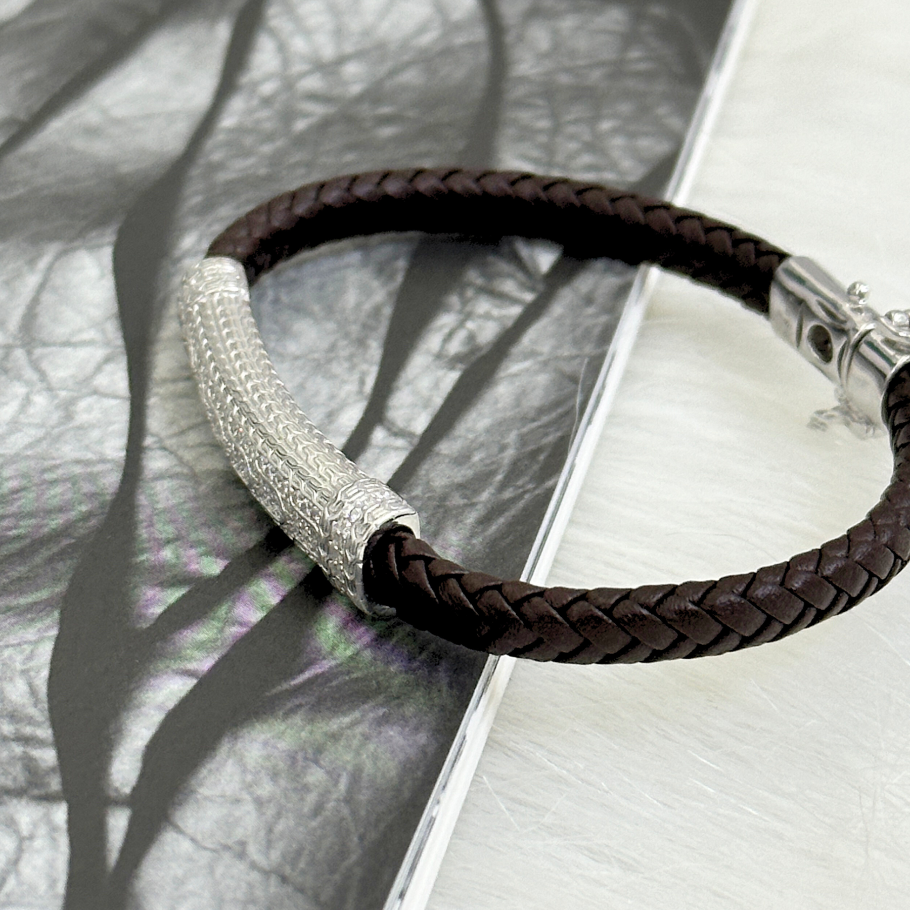 Zale Men's Zircon Silver 925 Bracelet