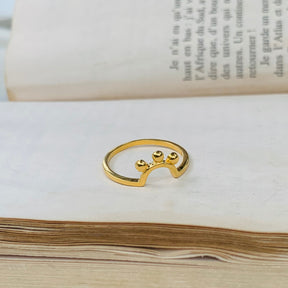 Sunrise Gold Plated Silver 925 Ring Stack