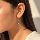 Asyn Garnet Silver 925 Earrings