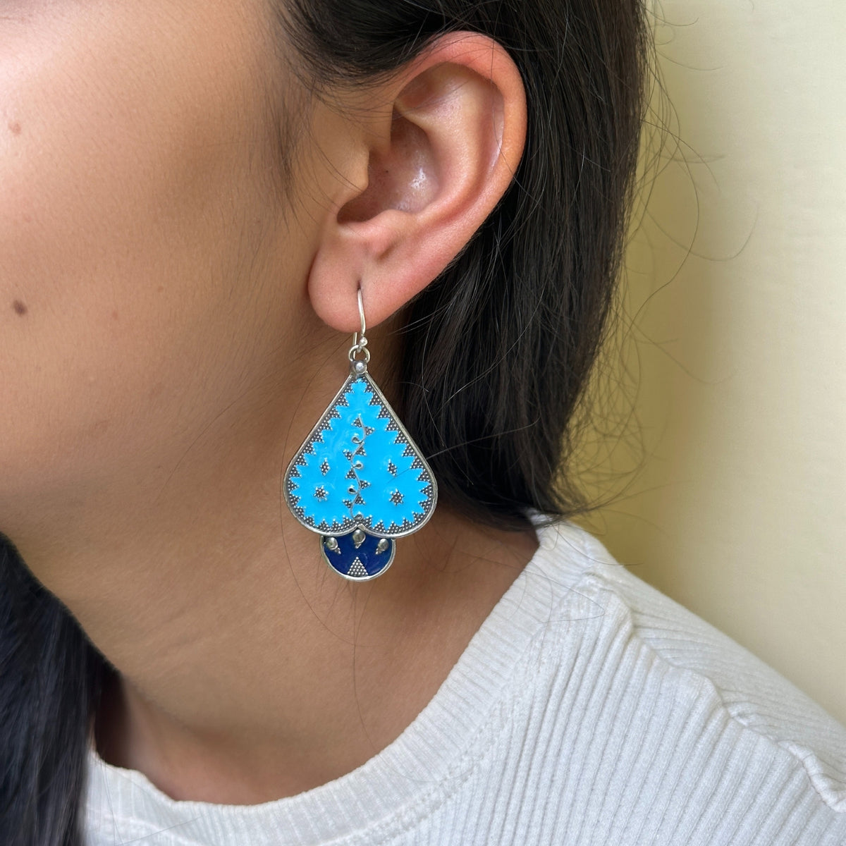 Rakta Enamel Silver 925 Earrings