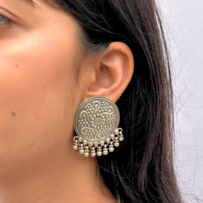 Charita Traditional Silver 925 Earrings