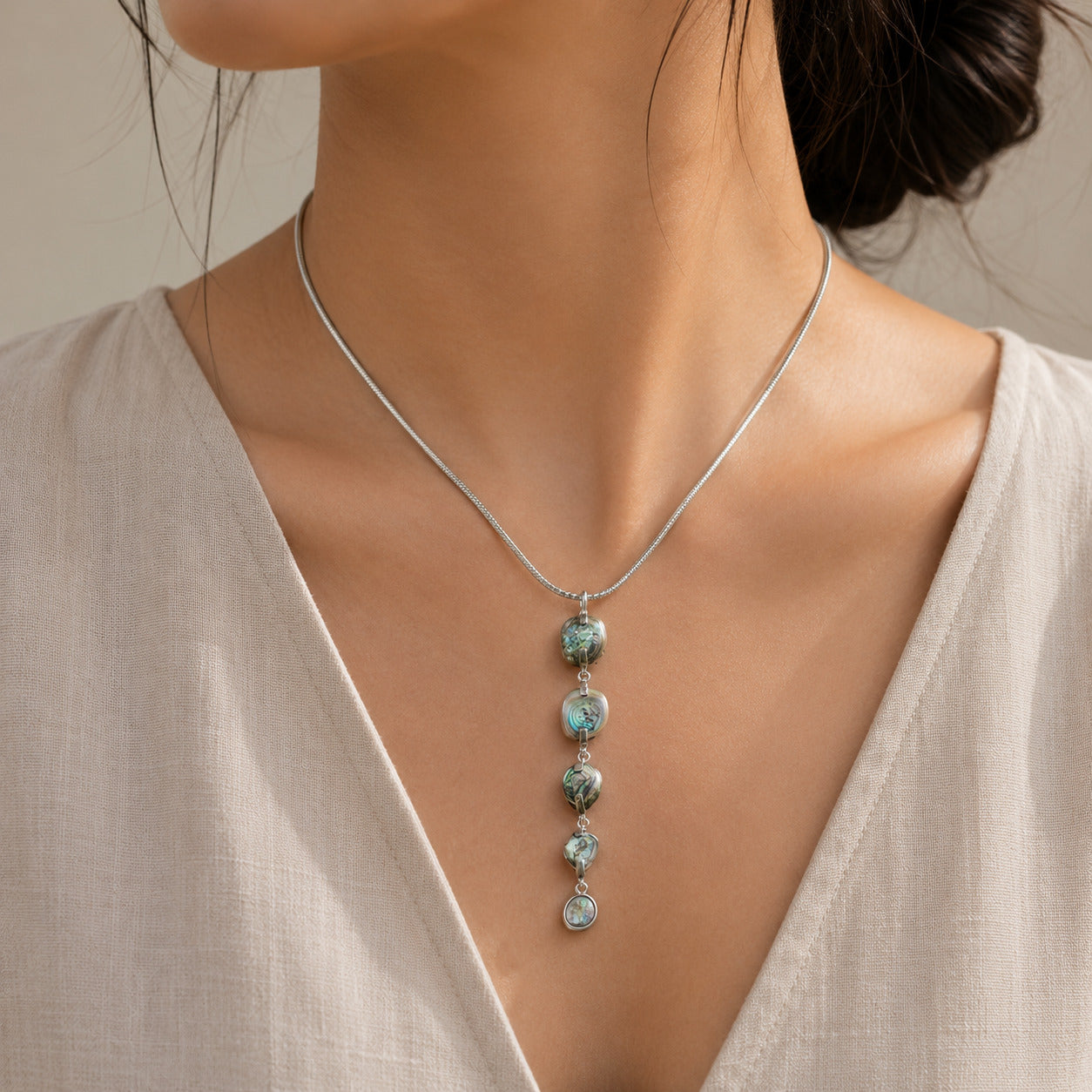 Five Stone Abalone Pendant