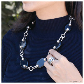 Kuro Black Onyz Silver 925 Necklace