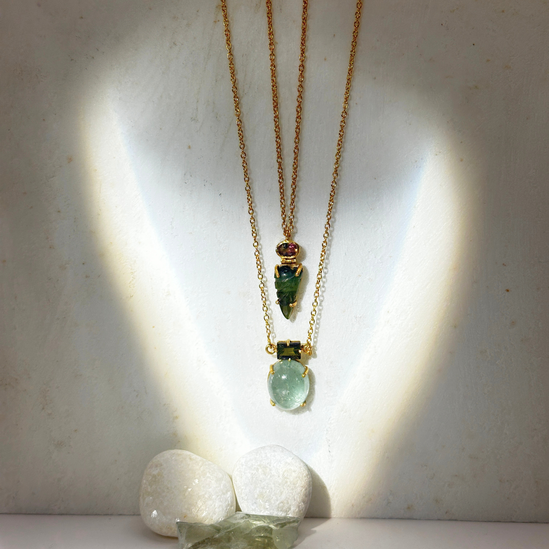 Siu Tourmaline 18k Gold Plated Silver 925 Necklace