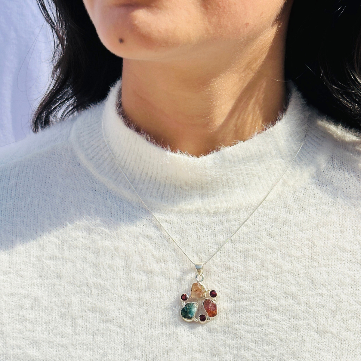 Alea Multi Stone Silver 925 Pendant