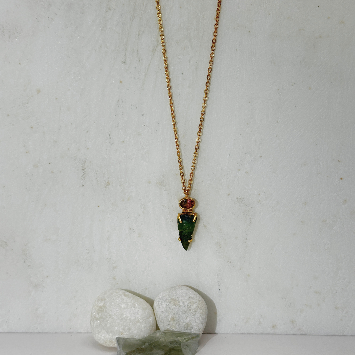 Siu Tourmaline 18k Gold Plated Silver 925 Necklace
